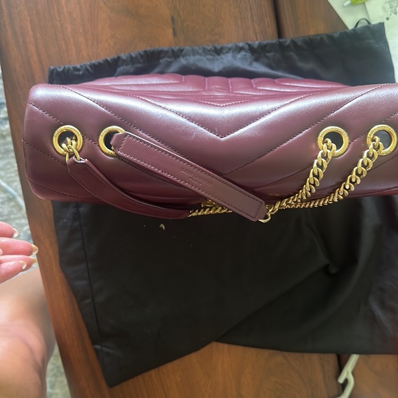YSL burgundy Lou Lou bag size medium - Picture 14 of 17